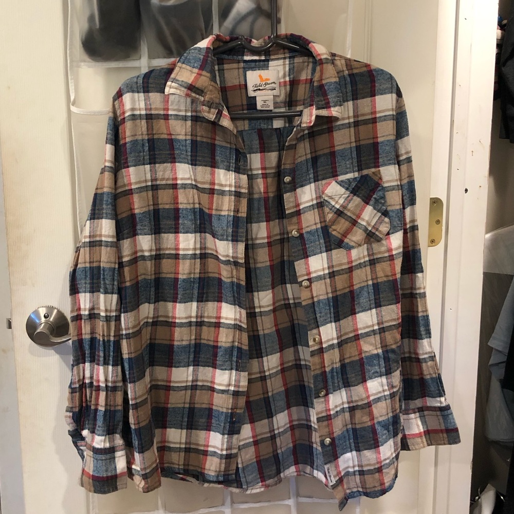 Blue tan and orange Women’s flannel